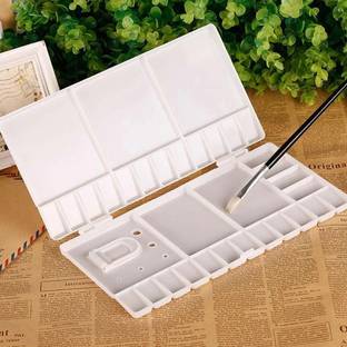 Futurekart Plastic 34 Paint Wells Palettes  with Lid