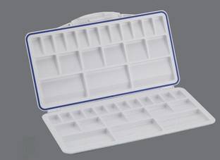 KHYATI Plastic 21 Paint Wells Palettes  with Lid