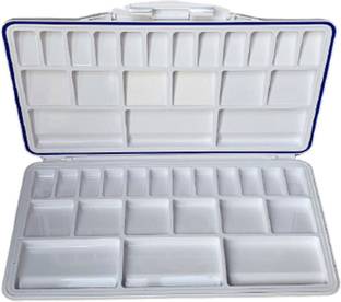 KHYATI Plastic 24 Paint Wells Palettes  with Lid