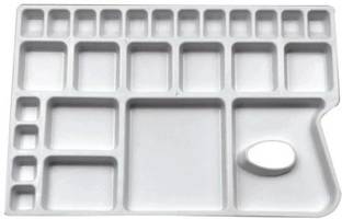 KHYATI Colour Mixing Palette - Rectangular 26 Paint Wells Palettes  with Lid