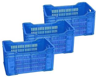Petals Plastic Plastic Multipurpose Storage Container Crate Storage Basket