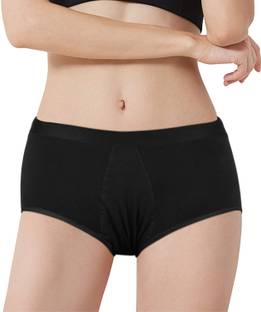 CareDone Women's Comfort black Reusable,Absorbent, Leak Protection Period Bikini Panties. Pantyliner