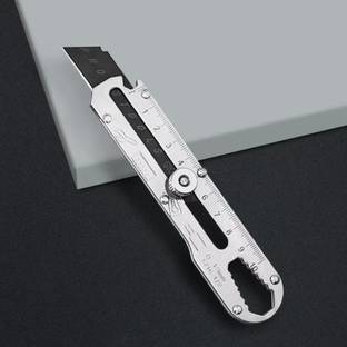 Vrutwa 6 In 1 Multifunctional Stainless Steel Cutter Metal Grip Hand-held Paper Cutter