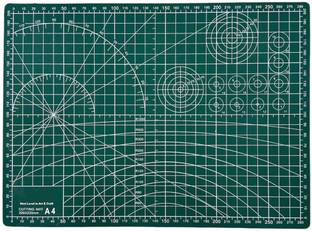 FRKB A4 Size Self Healing 5 Layer Cutting Mat with Marked Pattern and Grid 12x9 inch Rubber Grip Cutting Mat