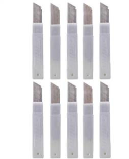 KRYTONE 100 Pcs 18mm Replacement Paper Cutter Blades School Supplies Office Stationery Metal Grip Hand-held Paper Cutter