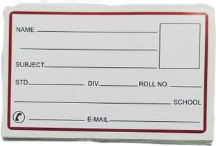90 Degree School Notebook Stickers Name Labels Slips With Photo Tel No. Email Space Self Adhesive Paper Label