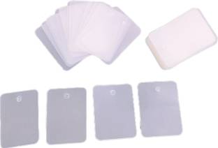90 Degree 100 pcs Plastic PVC Card Label Tag with Hole for Clothes Jewellery Price Tagging Hanging Paper Label