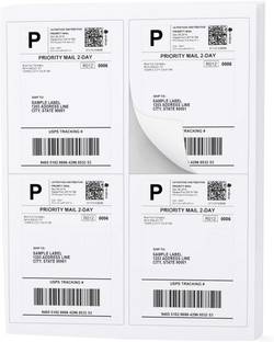 Etree A4 Size Multi Purpose White Self Adhesive Label/Sticker for Printer (Lable Size 100x 145 mm, 4 Lable in A4)- 4 Sticker Per Sheet - 50 Sheets Pack self-Adhesive Paper Label