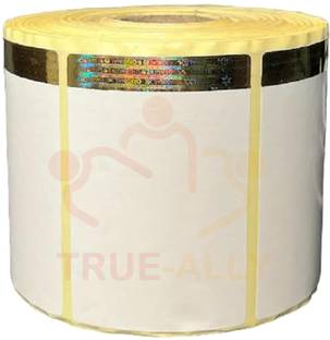 True-Ally Genuine Original Hologram Chromo Barcode Label-4x2"-1Ups-1000 Labels/Roll-1 Roll Self Adhesive Paper Label