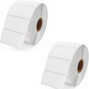 Semana DirectThermal BarcodeLabel 50x25mm,2x1inch,1Up,400 LabelsPerRoll;Pack Of 2 Rolls Self Adhesive Paper Label