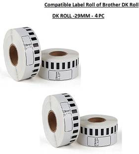 Packing Wala Compatible Continuous Label Roll for Brother DK 2210 ( 29mm x 30.4m ) - Unit-4 Self Adhesive Paper Label
