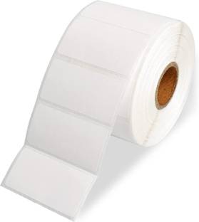 True-Ally 50x25-Non Tearable Waterproof-Polyester Glossy Premium-2x1 inch-1000/Roll Self Adhesive Sticker for Printing Barcoding(Ribbon Required) (Pack of 1) Paper Label