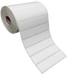 Sevensoft Deveopers 50X25MM Barcode (2X1 INCH) Self-adhesive 2 UP 4" Dia Roll (Use Black Ribbon to Print Stickers) Paper Label