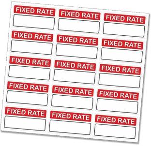 Stikor 500 Pcs Fixed Rate Mrp Stickers Label (37X20 mm) Self Adhesive Paper Label
