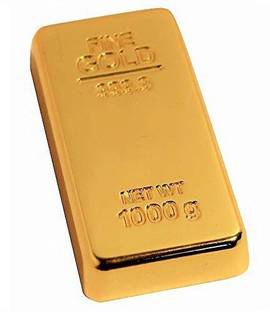 INNOX Generic Glittering Metal Paper Weights  with Gold Bar Office Desk Accessories