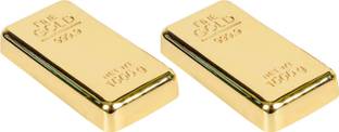 ZAHEPA Gold bar Paperweight for Home & Office Table Decoration, Stylish Gifting Items, Metal Paper Weights  with Gold Finish