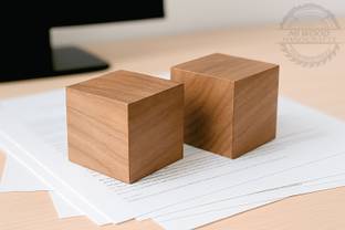 MI WOOD HANDICRAFTS Premium Desk Collection Solid wood Paper Weights  with Natural finish