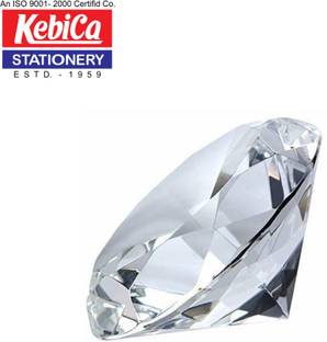 Kebica Paper Weight Diamond Shape Crystal Glass Prism Paper Weights  with Clear Finish(2.4 inch, Luxury) HandMade-precision