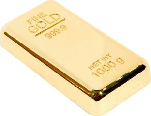ZAHEPA Gold bar Paperweight for Home & Office Table Decoration, Stylish Gifting Items, Metal Paper Weights  with Gold Finish