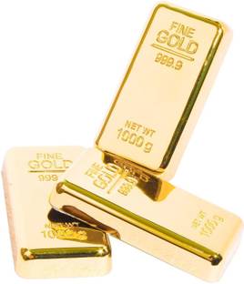 BOSOBO Gold Biscuit Paper Weight for Office Table Stylish, Gifting Item, Gift for Women Metal Paper Weights  with Gold Finish