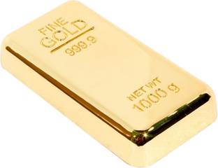 ZAHEPA Gold bar Paperweight for Home & Office Table Decoration, Stylish Gifting Items, Metal Paper Weights  with Gold Finish