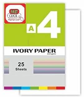 First Click A4 IVORY 25 SHEETS UNRULED 30X20 CM 210 gsm Drawing Paper
