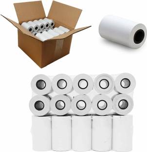 True-Ally 57MM x 15 mtr (2 Inch) (55 GSM) Thermal Paper roll Ideal for Billing POS Machine (TA-POS5715) (57mm x 15mtr - 10 Rolls) Unruled 57mm x 15 Mtr 55 gsm Thermal Paper