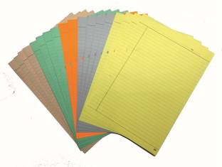 NOZOMI One Side Rulled Colour Paper - A4 Size (100 sheets) Rulled A4 1 gsm Coloured Paper