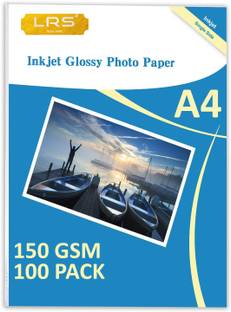 LRS Inkjet Glossy Paper - Pack of 100 Sheets - वन साइड ग्लॉसी A4 फोटो पेपर