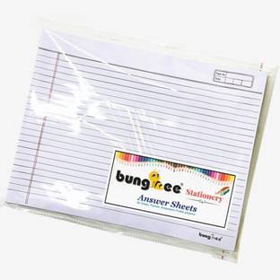 Bungbee Exam Answer Sheet Practice With Margin No Hole Both Side 2080 Pages 1040 Sheets Ruled A3 80 gsm A3 Paper