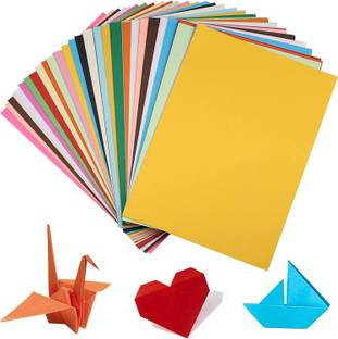 Eclet 100 pcs A4 Size Color Sheets (10 Sheets Each Color Art and Craft Paper Double Sided Colored(Length -27.5 cm Width - 20.3 cm) A4 90 gsm Coloured Paper