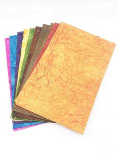 गोल्ड लीफ Crushed Handmade Paper For Art & Craft Projects Pack Of 20 Pcs NA A4 क्राफ्ट पेपर