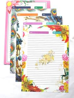KRASHTIC Cool Design Sheet A4 For Assignment Work For School & College Set of 40 Sheet One Side Ruled A4 70 gsm A4 paper