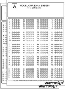WAYTOBUY Small Size Model OMR Exam Sheets for KPSC One Side Medium 30 gsm Bond Paper