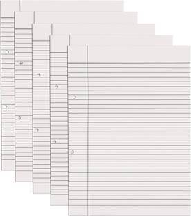 Qatalitic A4 Size Pack of 200 Both Side-Ruled Sheets, 2 Hole Punched Paper, For Project/ Assignment / Practical / Homework 30cm x 20cm 70 gsm A4 paper