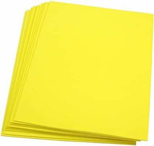 manrish Foam Sheets for Craft, School Projects, DIY Projects(Pack of 10,Yellow) unruled 2mm 100 gsm A4 paper