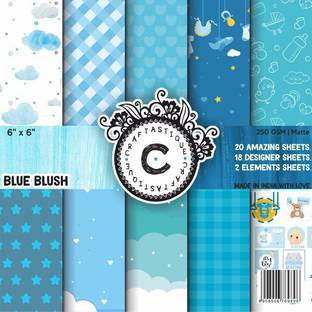 Craftastique Blue Blush Designer Paperpack 6 x 6 inches 250 gsm Craft paper