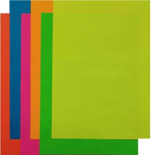 First Click A4 Fluorescent Paper 25 Sheets 6 color UNRULED 30X20 CM 70 gsm Drawing Paper