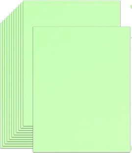 FRKB A4 Size Fluro Green Color Paper 50 Sheets for Printing, Art and Craft Plain A4 70 gsm Coloured Paper