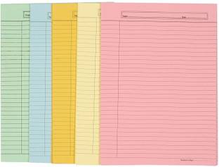 DSR A4 Size both Side Ruled coloured Sheet (Pack of 40 sheets) for Project/Assignment/Practical/Homework ((A4-40 sheet coloured) A4 100 gsm A4 paper