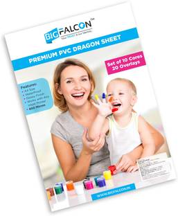 BIGFALCON Premium PVC Lamination Dragon Sheet 10 Cores and 20 Overlays A4 Size 800 Micron unruled A4 800 gsm Inkjet Paper
