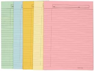 DSR A4 Size one Side colour Ruled Sheet (Pack of 40 sheets) for Project/Assignment/Practical/Homework(A4-40 OSR-coloursheet) A4 100 gsm A4 paper