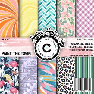 Craftastique Craftastique Paint The Town Scrapbooking Paperpack 6 x 6 inches 250 gsm Craft paper