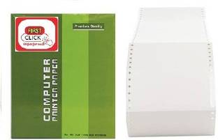 First Click Computer Paper Dot Matrix Printing Paper 2 Part (2 Paper+1 Carbon) 500 Sheets Unruled 25.4 x 30.4 cm 802 No. 70 gsm Printer Paper