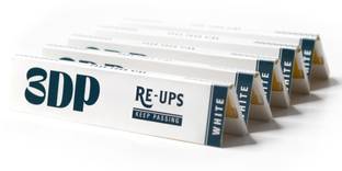 3dp BLEACHED WHITE VERGED LINES PACK OF 5 KING SIZE SLIM ROLLING PAPER BOOKLETS 13 gsm Transparent Paper