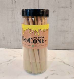 CAPTAIN GOGO GoGo Pre rolled unbleaches rolling paper 50 cone (Exclusive and Premium) Pre rolled King Size 13 gsm Paper Roll