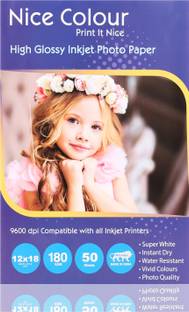 Nice Colour High Glossy Inkjet Photo Paper 50 Sheets 12x18 inch 180 gsm Photo Paper