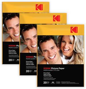 KODAK High Glossy InkJet Photo Paper 175 GSM UnruledA4 (210 x 297mm)60 Sheets Unruled A4 175 gsm A4 paper