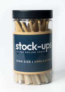 3dp PRE ROLLED CONES FRENCH UNRULED KING SIZE STOCK UPS 14 gsm Transparent Paper