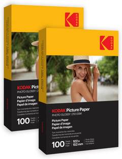 KODAK High Glossy InkJet Photo Paper (102x152mm) 200Sheets Unruled 4x6 210 gsm Photo Paper